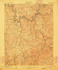 Clay West Virginia Historical topographic map, 1:62500 scale, 15 X 15 Minute, Year 1910