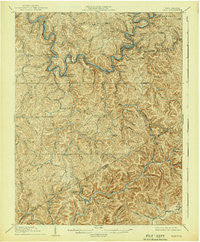Clay West Virginia Historical topographic map, 1:62500 scale, 15 X 15 Minute, Year 1910