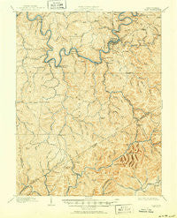 Clay West Virginia Historical topographic map, 1:62500 scale, 15 X 15 Minute, Year 1910