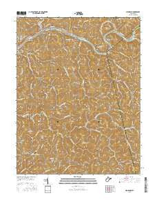 Clendenin West Virginia Current topographic map, 1:24000 scale, 7.5 X 7.5 Minute, Year 2016