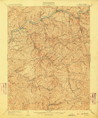 Clendenin West Virginia Historical topographic map, 1:62500 scale, 15 X 15 Minute, Year 1909
