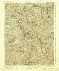 Clendenin West Virginia Historical topographic map, 1:62500 scale, 15 X 15 Minute, Year 1909