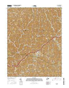 Clio West Virginia Current topographic map, 1:24000 scale, 7.5 X 7.5 Minute, Year 2016