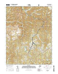 Cowen West Virginia Current topographic map, 1:24000 scale, 7.5 X 7.5 Minute, Year 2016