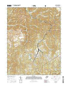 Cowen West Virginia Current topographic map, 1:24000 scale, 7.5 X 7.5 Minute, Year 2016