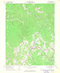 Cowen West Virginia Historical topographic map, 1:24000 scale, 7.5 X 7.5 Minute, Year 1966
