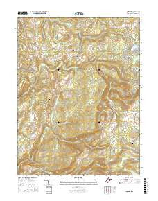 Cuzzart West Virginia Current topographic map, 1:24000 scale, 7.5 X 7.5 Minute, Year 2016