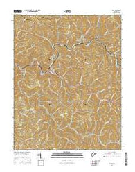 Davy West Virginia Current topographic map, 1:24000 scale, 7.5 X 7.5 Minute, Year 2016