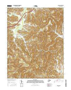 Dawson West Virginia Current topographic map, 1:24000 scale, 7.5 X 7.5 Minute, Year 2016