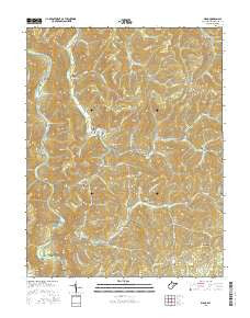 Diana West Virginia Current topographic map, 1:24000 scale, 7.5 X 7.5 Minute, Year 2016