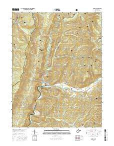 Durbin West Virginia Current topographic map, 1:24000 scale, 7.5 X 7.5 Minute, Year 2016