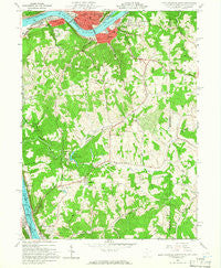 East Liverpool South Ohio Historical topographic map, 1:24000 scale, 7.5 X 7.5 Minute, Year 1960