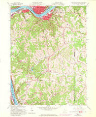 East Liverpool South Ohio Historical topographic map, 1:24000 scale, 7.5 X 7.5 Minute, Year 1960