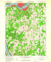 East Liverpool South Ohio Historical topographic map, 1:24000 scale, 7.5 X 7.5 Minute, Year 1960