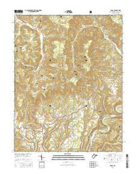 Edray West Virginia Current topographic map, 1:24000 scale, 7.5 X 7.5 Minute, Year 2016