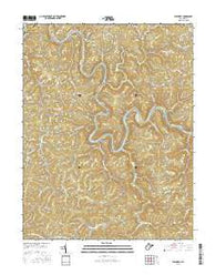 Elkhurst West Virginia Current topographic map, 1:24000 scale, 7.5 X 7.5 Minute, Year 2016