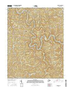 Elkhurst West Virginia Current topographic map, 1:24000 scale, 7.5 X 7.5 Minute, Year 2016