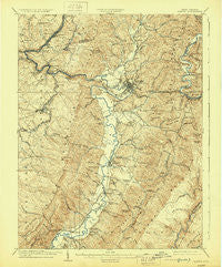Elkins West Virginia Historical topographic map, 1:62500 scale, 15 X 15 Minute, Year 1909