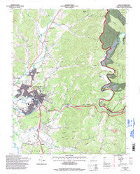 Elkins West Virginia Historical topographic map, 1:24000 scale, 7.5 X 7.5 Minute, Year 1995