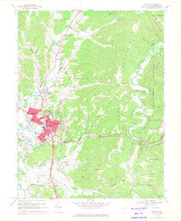 Elkins West Virginia Historical topographic map, 1:24000 scale, 7.5 X 7.5 Minute, Year 1969