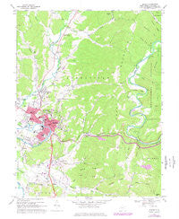 Elkins West Virginia Historical topographic map, 1:24000 scale, 7.5 X 7.5 Minute, Year 1969