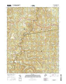 Ellamore West Virginia Current topographic map, 1:24000 scale, 7.5 X 7.5 Minute, Year 2016
