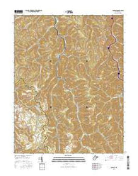 Eskdale West Virginia Current topographic map, 1:24000 scale, 7.5 X 7.5 Minute, Year 2016
