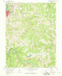 Fairmont East West Virginia Historical topographic map, 1:24000 scale, 7.5 X 7.5 Minute, Year 1958