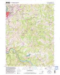 Fairmont East West Virginia Historical topographic map, 1:24000 scale, 7.5 X 7.5 Minute, Year 1999