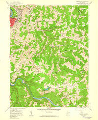 Fairmont East West Virginia Historical topographic map, 1:24000 scale, 7.5 X 7.5 Minute, Year 1958