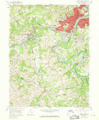 Fairmont West West Virginia Historical topographic map, 1:24000 scale, 7.5 X 7.5 Minute, Year 1958