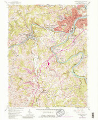 Fairmont West West Virginia Historical topographic map, 1:24000 scale, 7.5 X 7.5 Minute, Year 1958