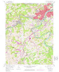 Fairmont West West Virginia Historical topographic map, 1:24000 scale, 7.5 X 7.5 Minute, Year 1958