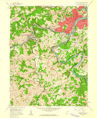 Fairmont West West Virginia Historical topographic map, 1:24000 scale, 7.5 X 7.5 Minute, Year 1958