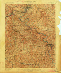 Fairmont West Virginia Historical topographic map, 1:62500 scale, 15 X 15 Minute, Year 1902