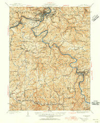Fairmont West Virginia Historical topographic map, 1:62500 scale, 15 X 15 Minute, Year 1923
