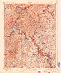 Fayetteville West Virginia Historical topographic map, 1:62500 scale, 15 X 15 Minute, Year 1931