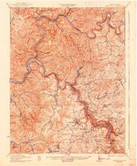 Fayetteville West Virginia Historical topographic map, 1:62500 scale, 15 X 15 Minute, Year 1931