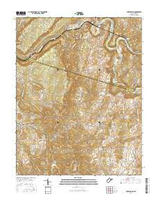 Fort Spring West Virginia Current topographic map, 1:24000 scale, 7.5 X 7.5 Minute, Year 2016