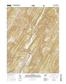Franklin West Virginia Current topographic map, 1:24000 scale, 7.5 X 7.5 Minute, Year 2016