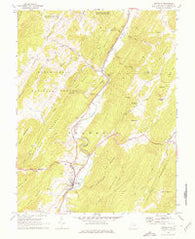 Franklin West Virginia Historical topographic map, 1:24000 scale, 7.5 X 7.5 Minute, Year 1969