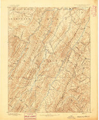 Franklin West Virginia Historical topographic map, 1:125000 scale, 30 X 30 Minute, Year 1892