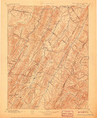 Franklin West Virginia Historical topographic map, 1:125000 scale, 30 X 30 Minute, Year 1896