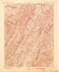 Franklin West Virginia Historical topographic map, 1:125000 scale, 30 X 30 Minute, Year 1896