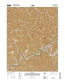 Gassaway West Virginia Current topographic map, 1:24000 scale, 7.5 X 7.5 Minute, Year 2016