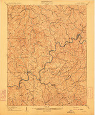 Gassaway West Virginia Historical topographic map, 1:62500 scale, 15 X 15 Minute, Year 1910