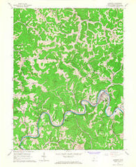 Gassaway West Virginia Historical topographic map, 1:24000 scale, 7.5 X 7.5 Minute, Year 1965