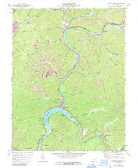 Gauley Bridge West Virginia Historical topographic map, 1:24000 scale, 7.5 X 7.5 Minute, Year 1969