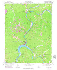 Gauley Bridge West Virginia Historical topographic map, 1:24000 scale, 7.5 X 7.5 Minute, Year 1969