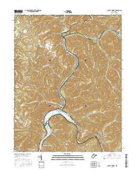 Gauley Bridge West Virginia Current topographic map, 1:24000 scale, 7.5 X 7.5 Minute, Year 2016